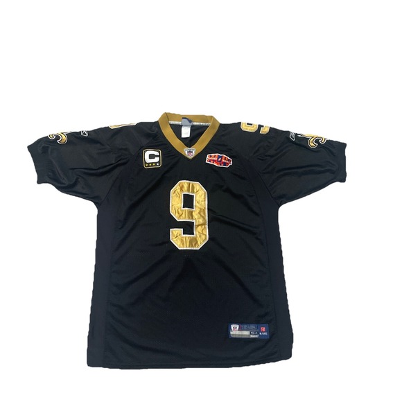 New Orleans Saints Drew Brees Jersey Captain Super Bowl Onfield